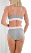 Load image into Gallery viewer, Grey/Pink Bamboo Bralette