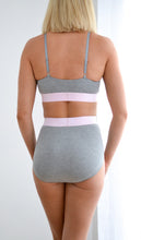 Load image into Gallery viewer, Grey/Pink Bamboo Maternity Bra