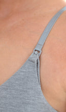 Load image into Gallery viewer, Grey/Pink Bamboo Maternity Bra
