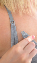 Load image into Gallery viewer, Grey/Pink Bamboo Maternity Bra