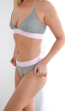 Load image into Gallery viewer, Grey/Pink Bamboo Bralette
