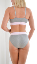 Load image into Gallery viewer, Grey/Pink Bamboo Bralette
