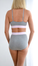 Load image into Gallery viewer, Grey/Pink Bamboo Maternity Bra
